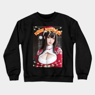 Merry Christmas Anime Girl Cosplay Xmas Cute Christmas Girl Crewneck Sweatshirt